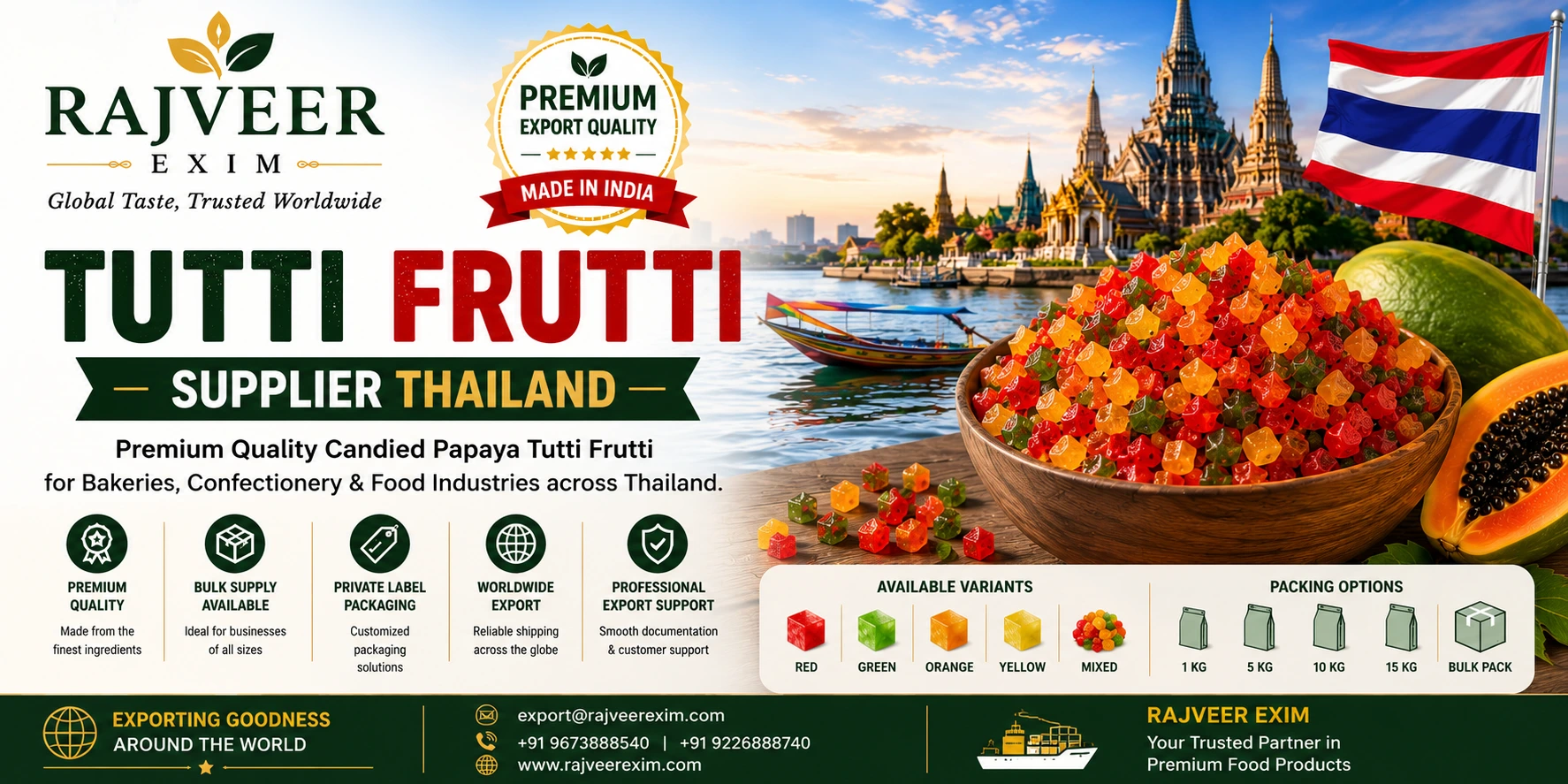 Tutti Frutti Supplier Thailand Tutti Frutti Supplier Thailand