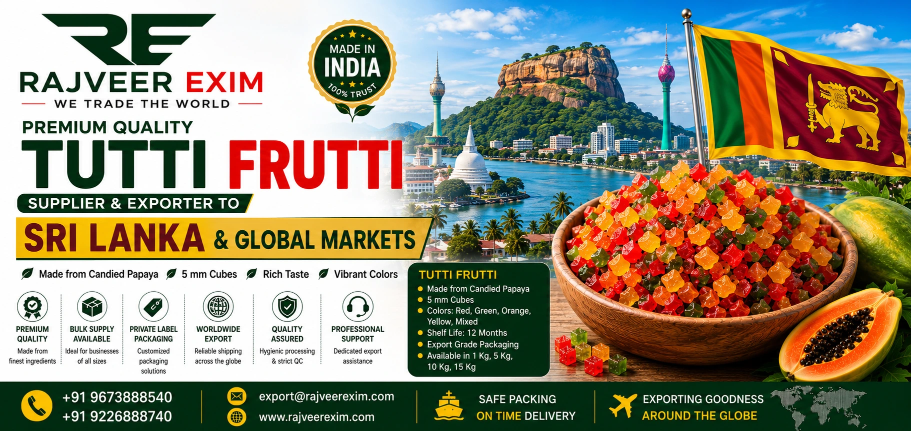 Tutti Frutti Supplier Sri Lanka