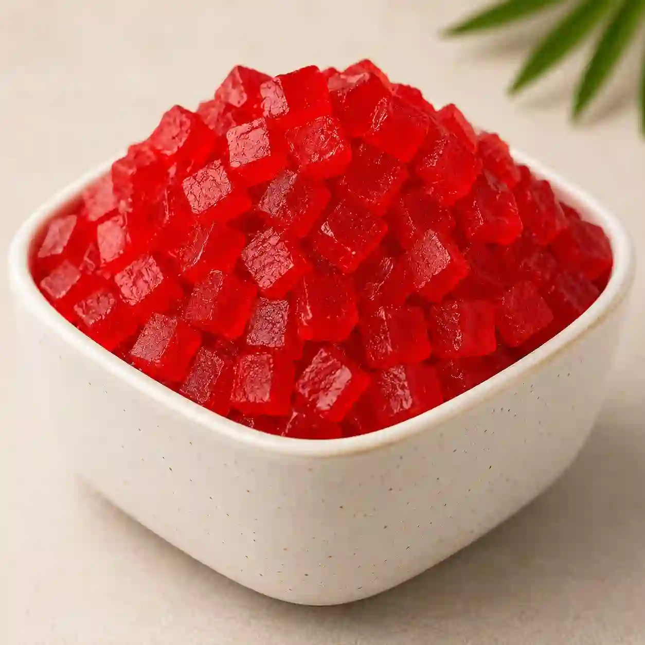 Red Tutti Frutti - Candied Papaya Dices 5mm Cubes